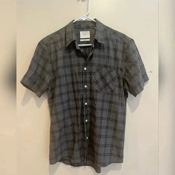 Billy Reid Tuscumbia Standard Fit Plaid Short Sleeve Flannel Button-Down Shirt - Picture 3 of 7
